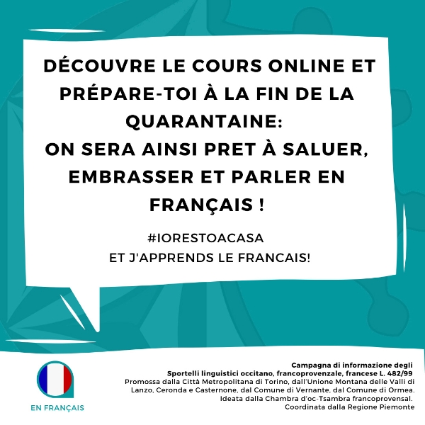 "#iorestoacasa" e parlo francoprovensal, occitan, français